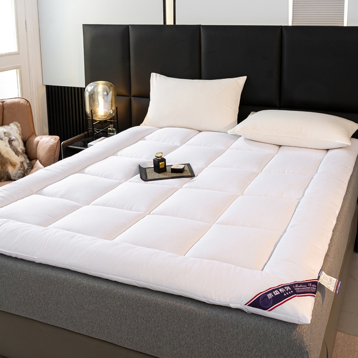 91家纺网 家纺一手货源 找家纺 憨豆家纺 2026新款酒店羽丝绒床垫学生宿舍单人床褥超厚榻榻米垫子不塌陷被褥可折叠 珍珠白