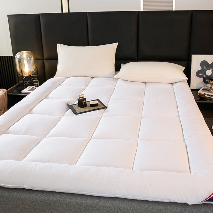 91家纺网 家纺一手货源 找家纺 憨豆家纺 2026新款酒店羽丝绒床垫学生宿舍单人床褥超厚榻榻米垫子不塌陷被褥可折叠 珍珠白