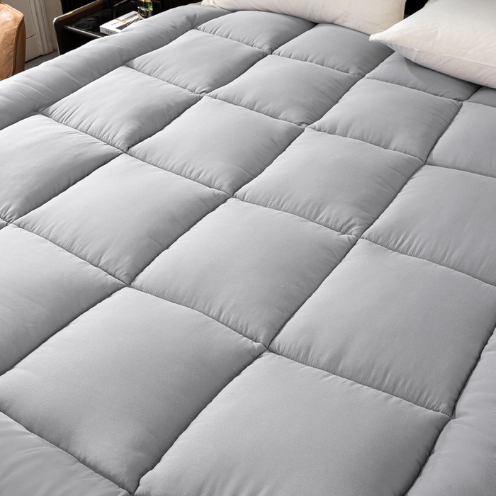 91家纺网 家纺一手货源 找家纺 憨豆家纺 2026新款酒店羽丝绒床垫学生宿舍单人床褥超厚榻榻米垫子不塌陷被褥可折叠 宇宙灰