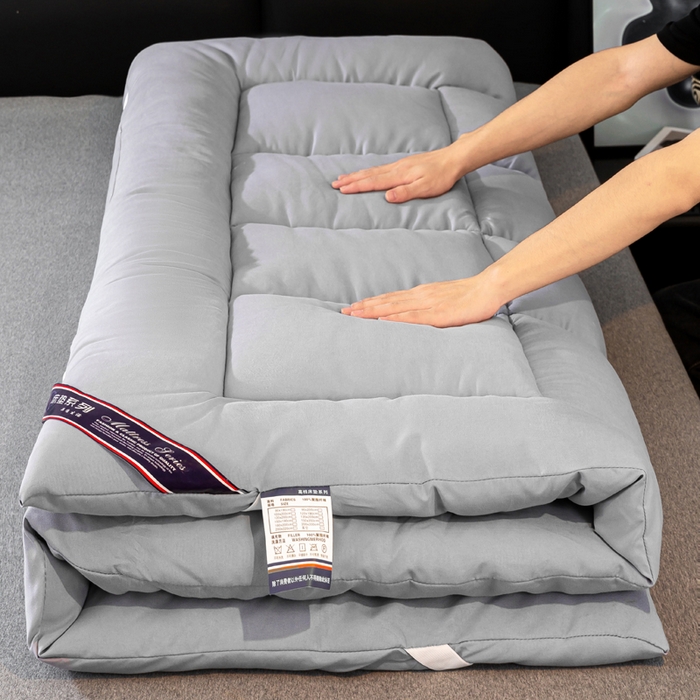 91家纺网 家纺一手货源 找家纺 憨豆家纺 2026新款酒店羽丝绒床垫学生宿舍单人床褥超厚榻榻米垫子不塌陷被褥可折叠 宇宙灰