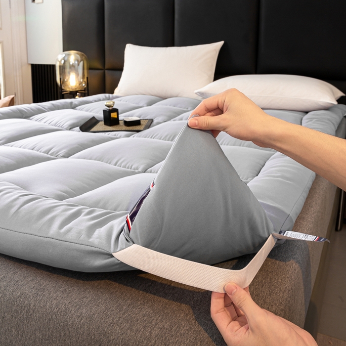 91家纺网 家纺一手货源 找家纺 憨豆家纺 2026新款酒店羽丝绒床垫学生宿舍单人床褥超厚榻榻米垫子不塌陷被褥可折叠 宇宙灰