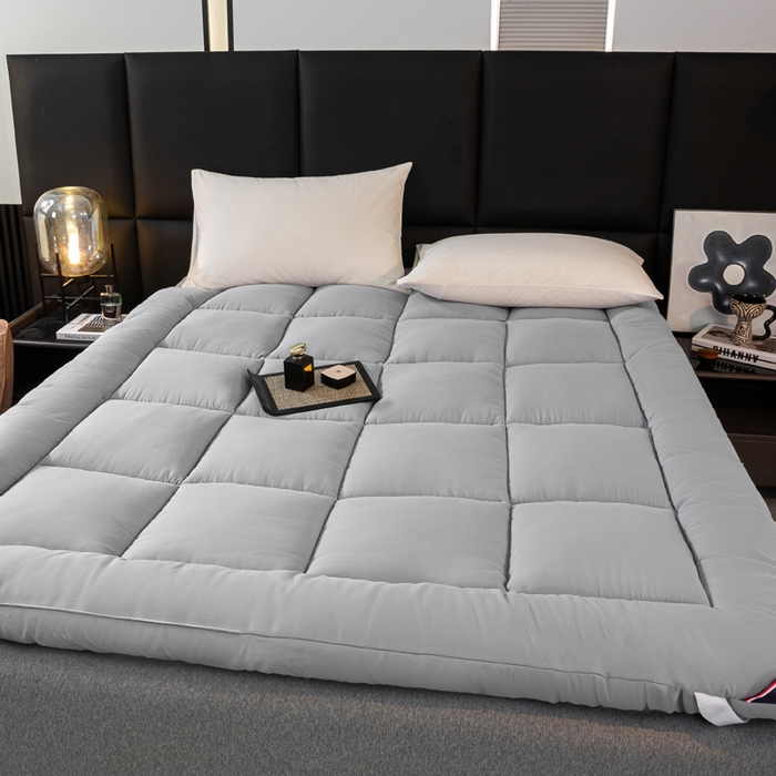 91家纺网 家纺一手货源 找家纺 憨豆家纺 2026新款酒店羽丝绒床垫学生宿舍单人床褥超厚榻榻米垫子不塌陷被褥可折叠 宇宙灰