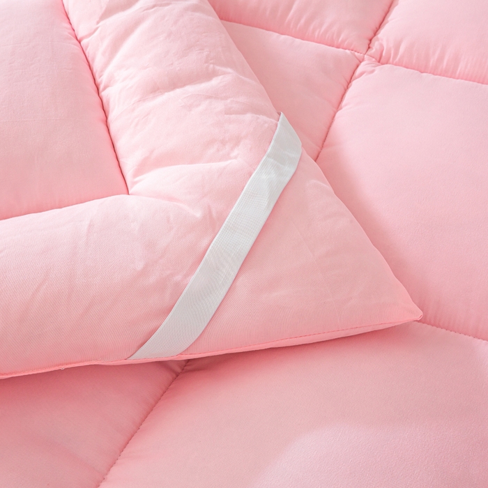 91家纺网 家纺一手货源 找家纺 憨豆家纺 2026新款酒店羽丝绒床垫学生宿舍单人床褥超厚榻榻米垫子不塌陷被褥可折叠 清新粉