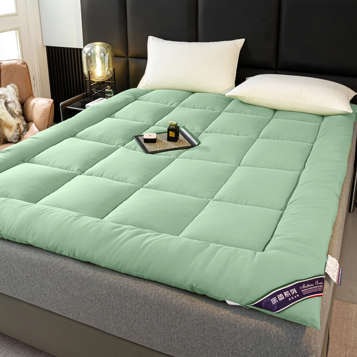 91家纺网 家纺一手货源 找家纺 憨豆家纺 2026新款酒店羽丝绒床垫学生宿舍单人床褥超厚榻榻米垫子不塌陷被褥可折叠 绿树成荫
