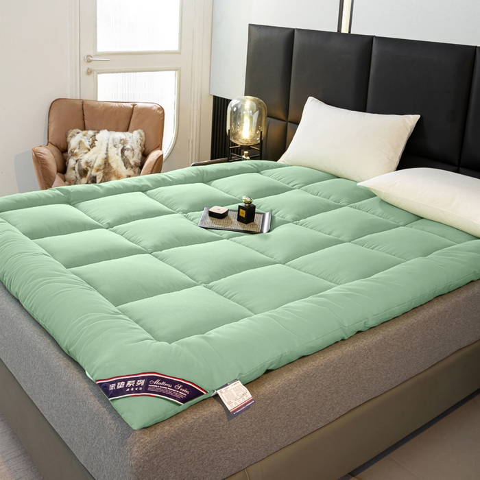 91家纺网 家纺一手货源 找家纺 憨豆家纺 2026新款酒店羽丝绒床垫学生宿舍单人床褥超厚榻榻米垫子不塌陷被褥可折叠 绿树成荫