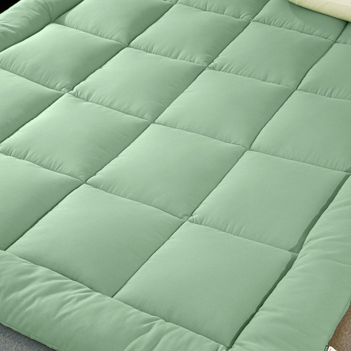 91家纺网 家纺一手货源 找家纺 憨豆家纺 2026新款酒店羽丝绒床垫学生宿舍单人床褥超厚榻榻米垫子不塌陷被褥可折叠 绿树成荫