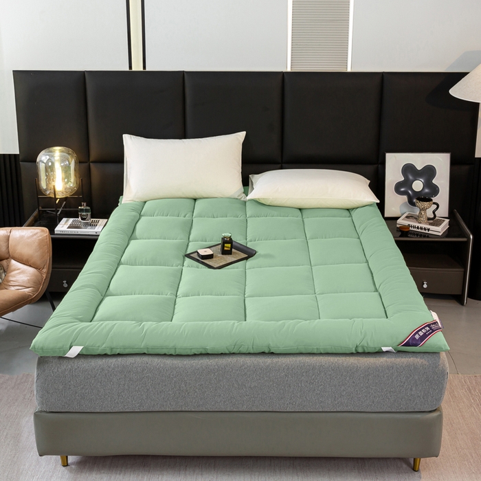 91家纺网 家纺一手货源 找家纺 憨豆家纺 2026新款酒店羽丝绒床垫学生宿舍单人床褥超厚榻榻米垫子不塌陷被褥可折叠 绿树成荫