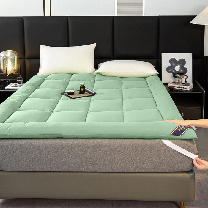 91家纺网 家纺一手货源 找家纺 憨豆家纺 2026新款酒店羽丝绒床垫学生宿舍单人床褥超厚榻榻米垫子不塌陷被褥可折叠 绿树成荫