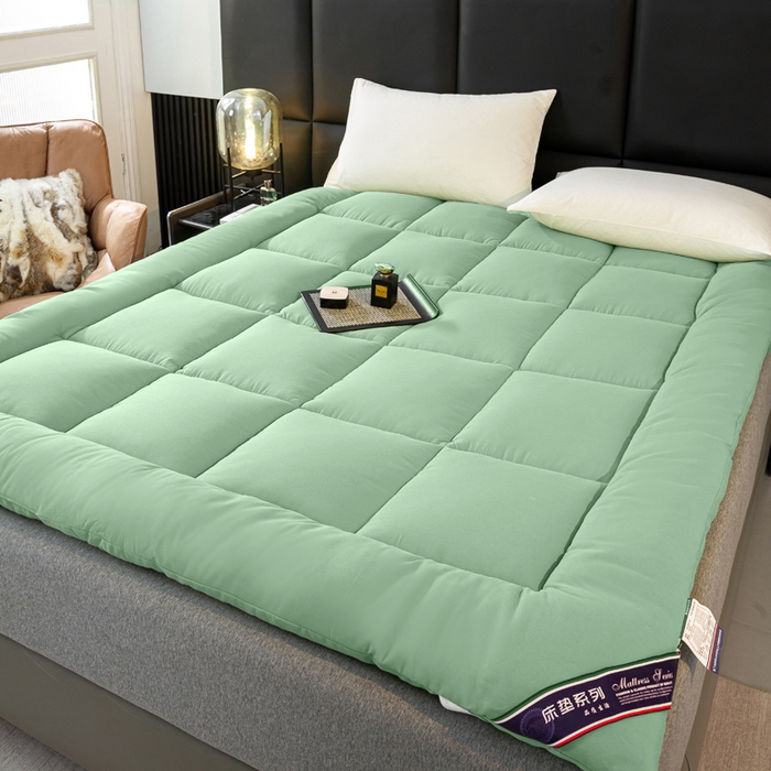 91家纺网 家纺一手货源 找家纺 憨豆家纺 2026新款酒店羽丝绒床垫学生宿舍单人床褥超厚榻榻米垫子不塌陷被褥可折叠 绿树成荫