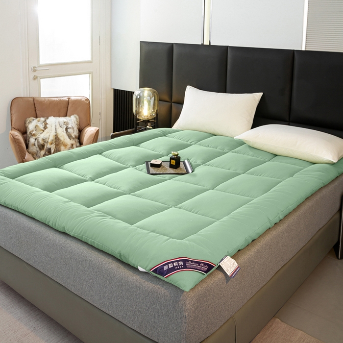 91家纺网 家纺一手货源 找家纺 憨豆家纺 2026新款酒店羽丝绒床垫学生宿舍单人床褥超厚榻榻米垫子不塌陷被褥可折叠 绿树成荫