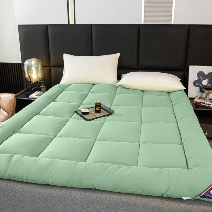 91家纺网 家纺一手货源 找家纺 憨豆家纺 2026新款酒店羽丝绒床垫学生宿舍单人床褥超厚榻榻米垫子不塌陷被褥可折叠 绿树成荫