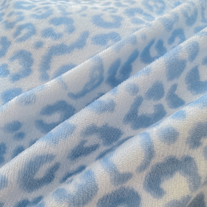 91家纺网 家纺一手货源 找家纺 豫见家纺 2025新款牛奶绒印花四件套 豹纹蓝