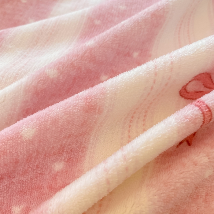 91家纺网 家纺一手货源 找家纺 豫见家纺 2025新款牛奶绒印花四件套 红丝带