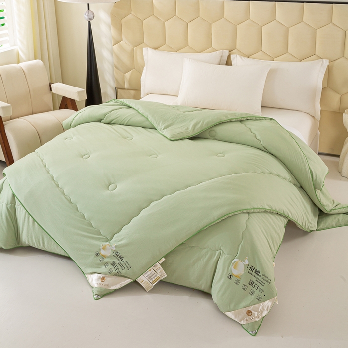 91家纺网 家纺一手货源 找家纺 （总）恋之巢家纺 2025新款100%斜纹全棉蚕丝被蚕丝蛋白被冬被保暖加厚春秋被夏凉被空调被加厚12斤供直播礼品被