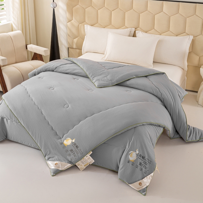 91家纺网 家纺一手货源 找家纺 （总）恋之巢家纺 2025新款100%斜纹全棉蚕丝被蚕丝蛋白被冬被保暖加厚春秋被夏凉被空调被加厚12斤供直播礼品被