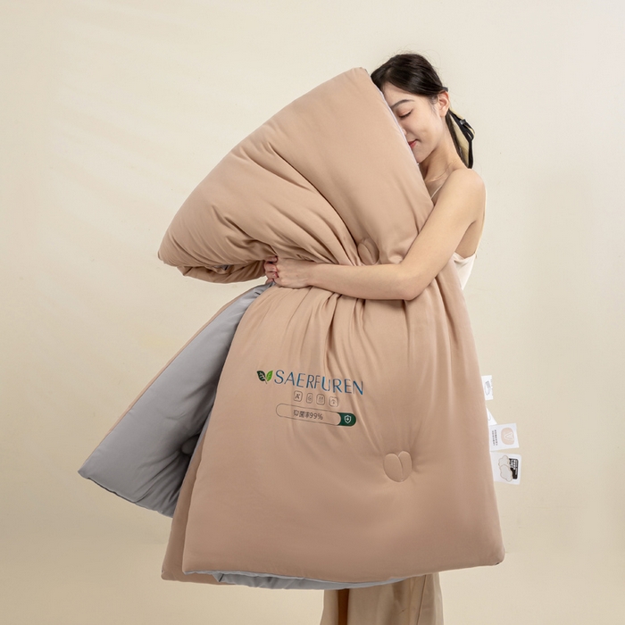 91家纺网 家纺一手货源 找家纺 憨豆家纺 2025新款升级双拼原棉夏被空调被夏凉被大豆纤维被学生宿舍被子被芯春秋被直播冬被【含质检报告买家秀】 小仙被-卡其灰