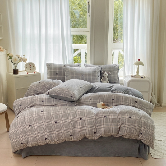 91家纺网 家纺一手货源 找家纺 豫见家纺 2025新款牛奶绒印花四件套 罗格先生