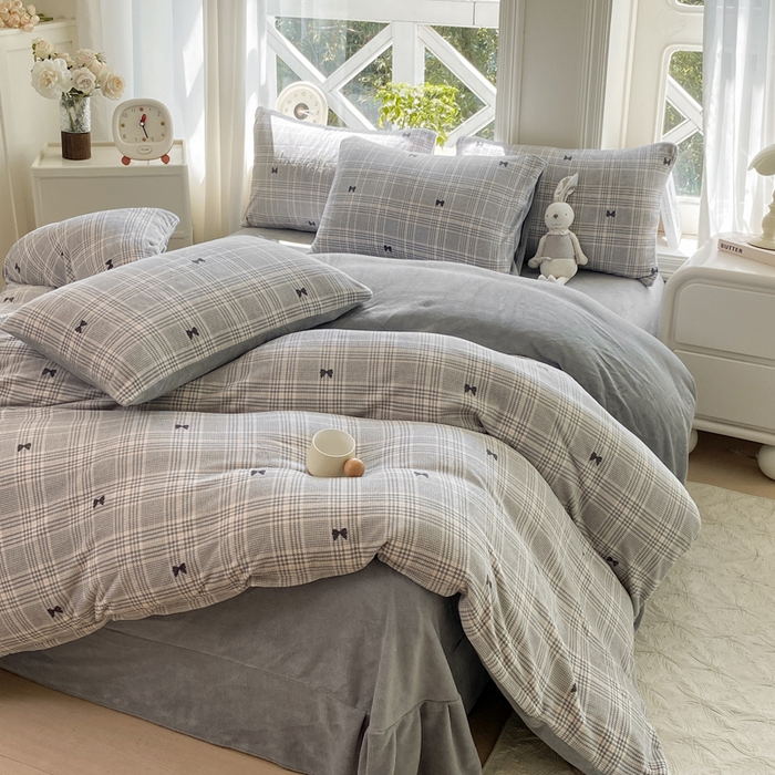 91家纺网 家纺一手货源 找家纺 豫见家纺 2025新款牛奶绒印花四件套 罗格先生