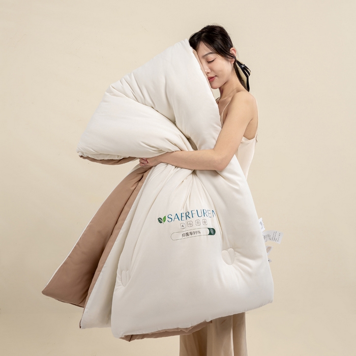 91家纺网 家纺一手货源 找家纺 憨豆家纺 2025新款升级双拼原棉夏被空调被夏凉被大豆纤维被学生宿舍被子被芯春秋被直播冬被【含质检报告买家秀】 小仙被-卡其白