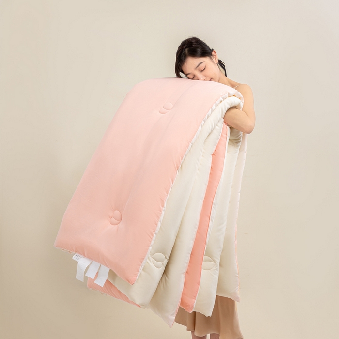 91家纺网 家纺一手货源 找家纺 憨豆家纺 2025新款升级双拼原棉夏被空调被夏凉被大豆纤维被学生宿舍被子被芯春秋被直播冬被【含质检报告买家秀】 小仙被-浅粉白