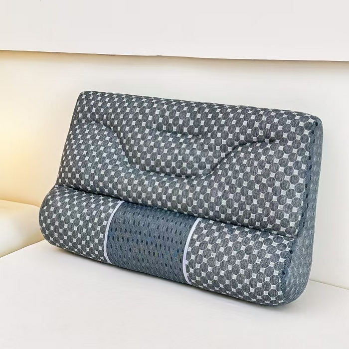 91家纺网 家纺一手货源 找家纺 （总）木子晗 2025新款升级款牵引枕头Spa水立方分区护颈枕头枕芯