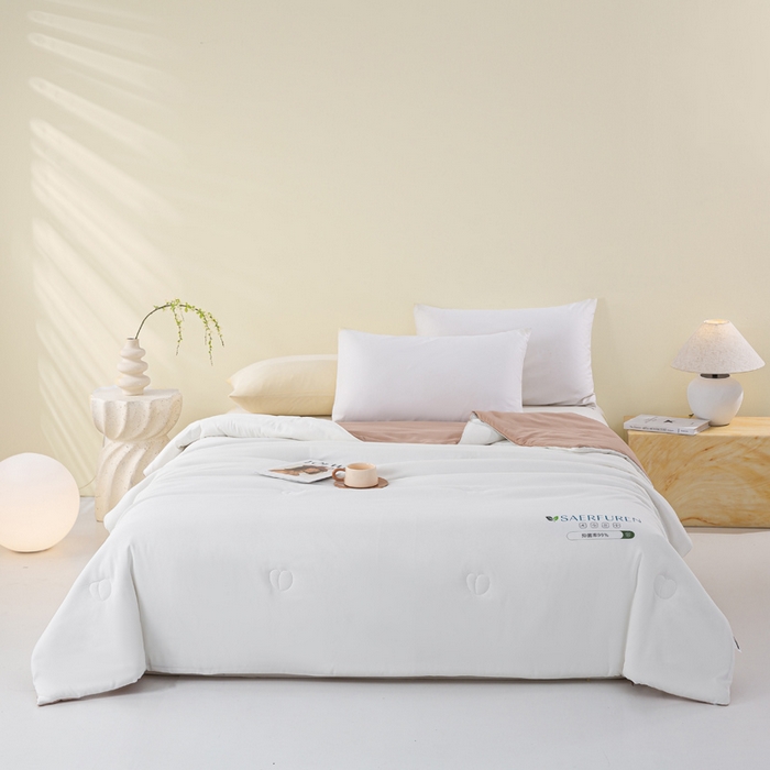 91家纺网 家纺一手货源 找家纺 （总）憨豆2025新款升级双拼夏被空调被纯色夏凉被大豆纤维被子被芯直播跨境【含质检报告买家秀】