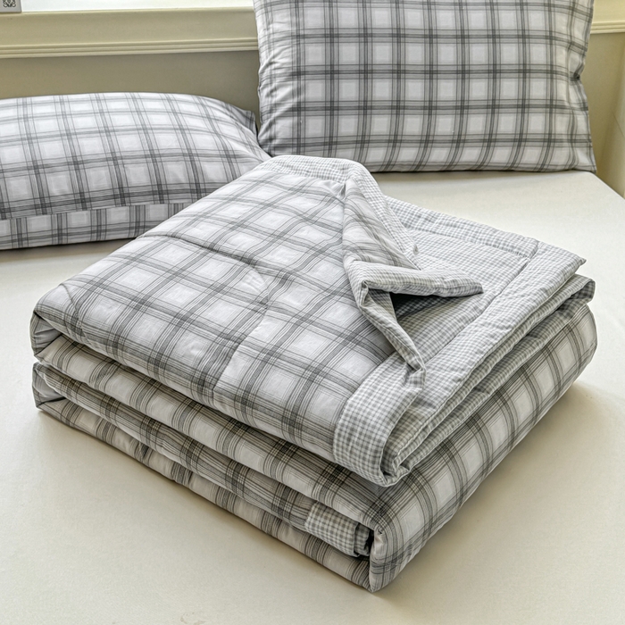 91家纺网 家纺一手货源 找家纺 （总）憨豆家纺 2025新款双面全棉夏被可机洗小清新纯棉夏被薄被芯空调被子夏凉被