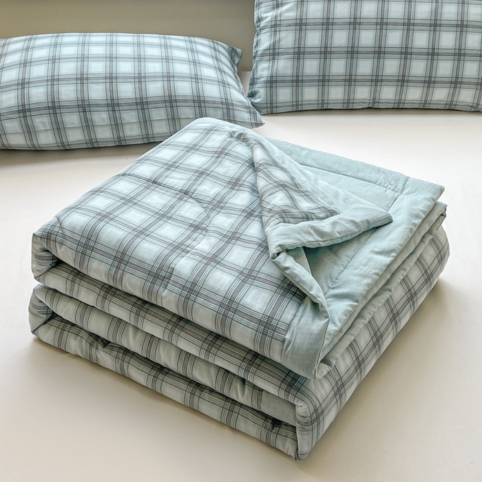 91家纺网 家纺一手货源 找家纺 （总）憨豆家纺 2025新款双面全棉夏被可机洗小清新纯棉夏被薄被芯空调被子夏凉被