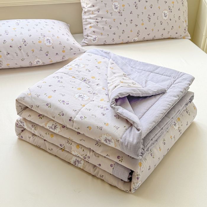 91家纺网 家纺一手货源 找家纺 （总）憨豆家纺 2025新款双面全棉夏被可机洗小清新纯棉夏被薄被芯空调被子夏凉被