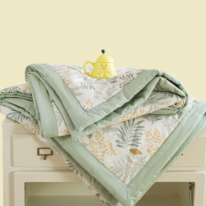 91家纺网 家纺一手货源 找家纺 （总）憨豆家纺 2025新款双面全棉夏被可机洗小清新纯棉夏被薄被芯空调被子夏凉被