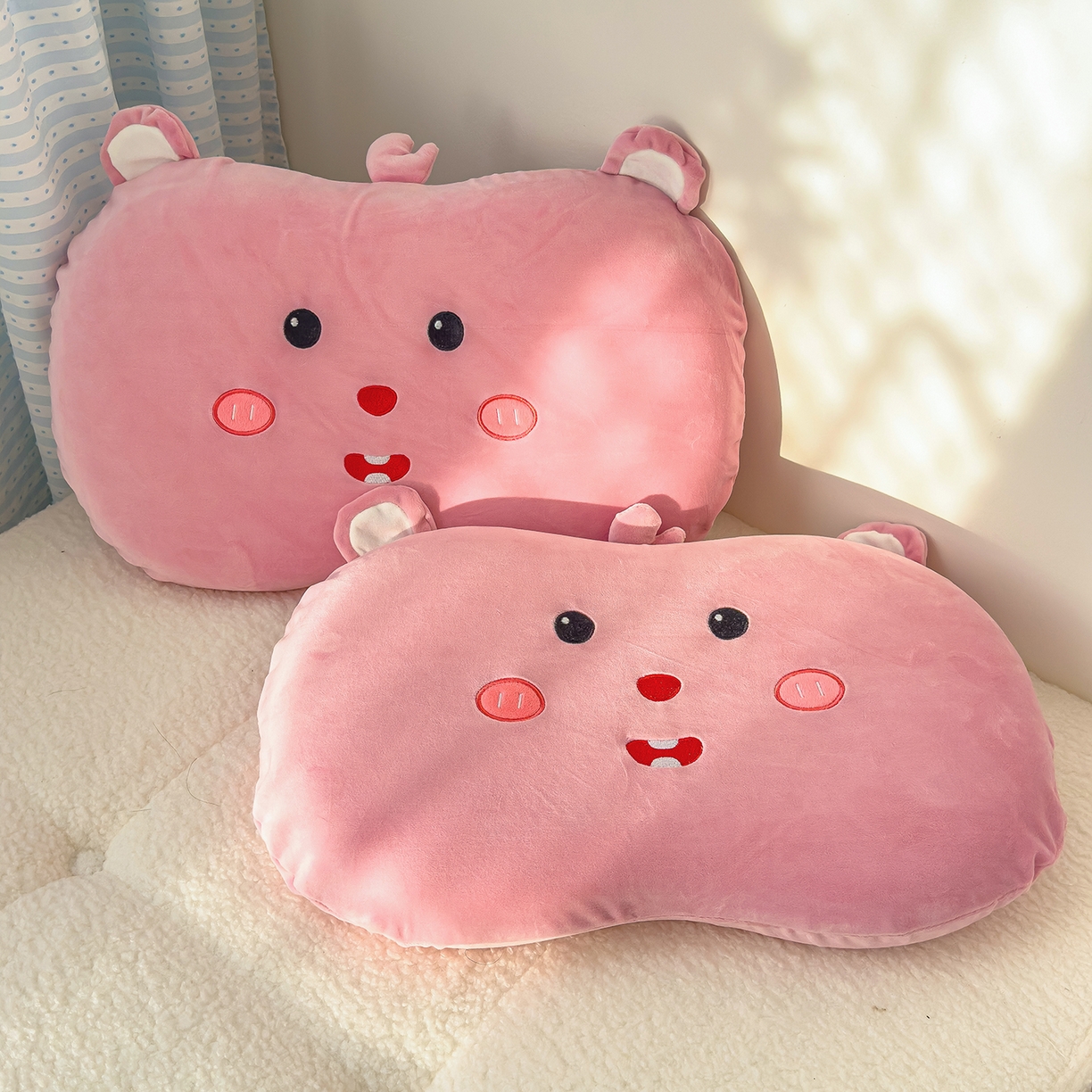 91家纺网 家纺一手货源 找家纺 诺可 2025新款绒款猫肚枕记忆枕枕头枕芯-卡通玩偶 可爱露比