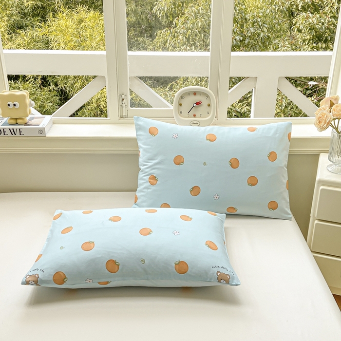 91家纺网 家纺一手货源 找家纺 憨豆家纺 2025新款双面全棉夏被可机洗小清新纯棉夏被薄被芯空调被子夏凉被 橙心如意