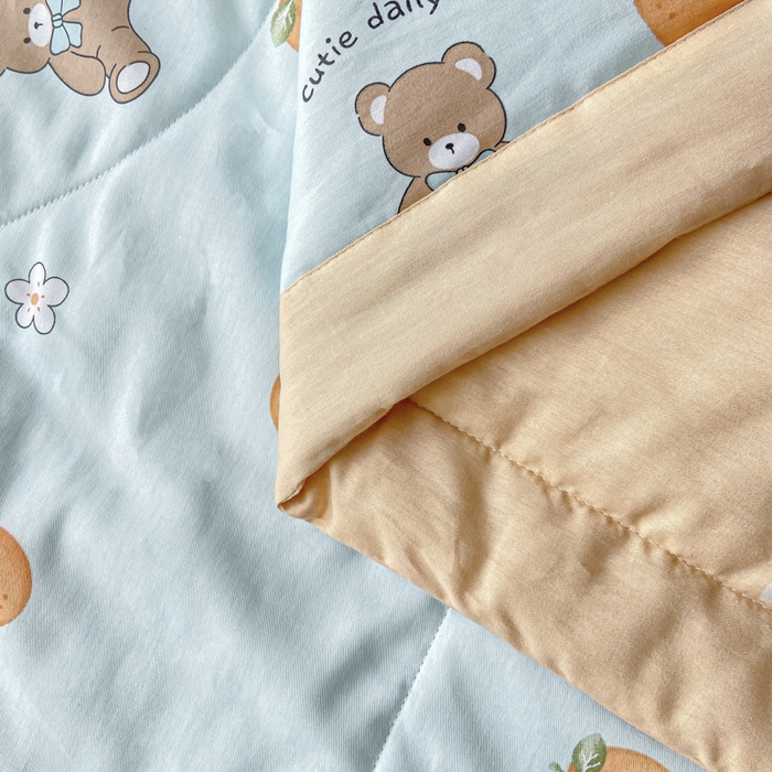 91家纺网 家纺一手货源 找家纺 憨豆家纺 2025新款双面全棉夏被可机洗小清新纯棉夏被薄被芯空调被子夏凉被 橙心如意