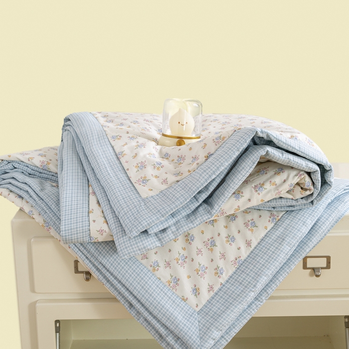 91家纺网 家纺一手货源 找家纺 憨豆家纺 2025新款双面全棉夏被可机洗小清新纯棉夏被薄被芯空调被子夏凉被 花都仙子