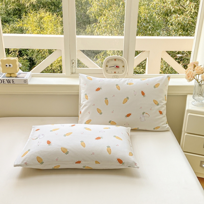 91家纺网 家纺一手货源 找家纺 憨豆家纺 2025新款双面全棉夏被可机洗小清新纯棉夏被薄被芯空调被子夏凉被 胡萝卜