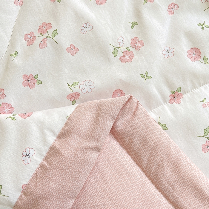 91家纺网 家纺一手货源 找家纺 憨豆家纺 2025新款双面全棉夏被可机洗小清新纯棉夏被薄被芯空调被子夏凉被 花香谷