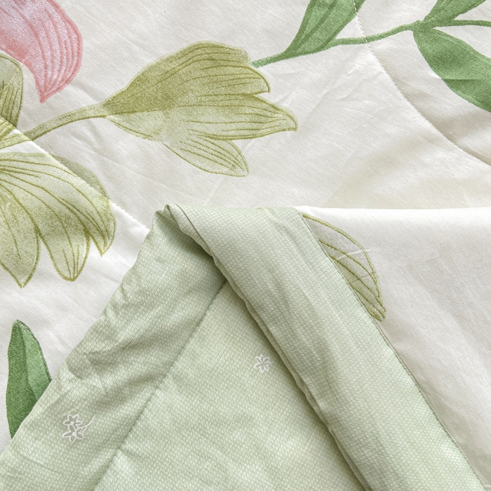 91家纺网 家纺一手货源 找家纺 憨豆家纺 2025新款双面全棉夏被可机洗小清新纯棉夏被薄被芯空调被子夏凉被 花之恋