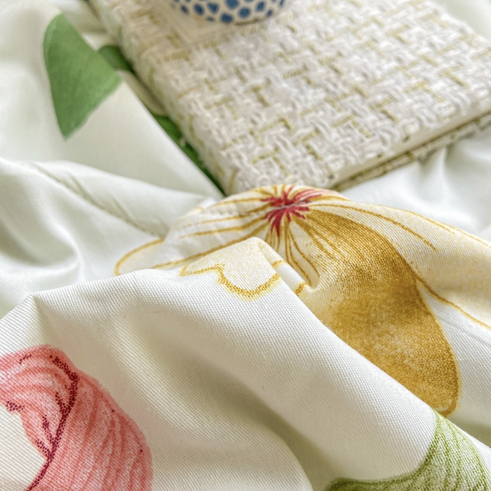 91家纺网 家纺一手货源 找家纺 憨豆家纺 2025新款双面全棉夏被可机洗小清新纯棉夏被薄被芯空调被子夏凉被 花之恋