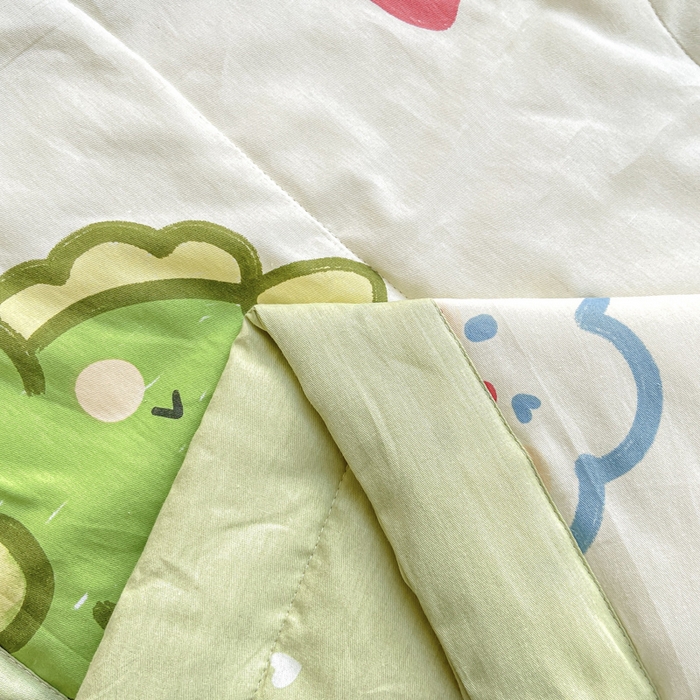 91家纺网 家纺一手货源 找家纺 憨豆家纺 2025新款双面全棉夏被可机洗小清新纯棉夏被薄被芯空调被子夏凉被 恐龙日记