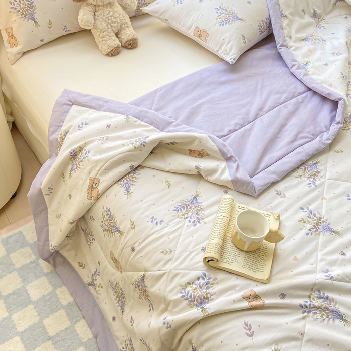 91家纺网 家纺一手货源 找家纺 憨豆家纺 2025新款双面全棉夏被可机洗小清新纯棉夏被薄被芯空调被子夏凉被 罗曼蒂克