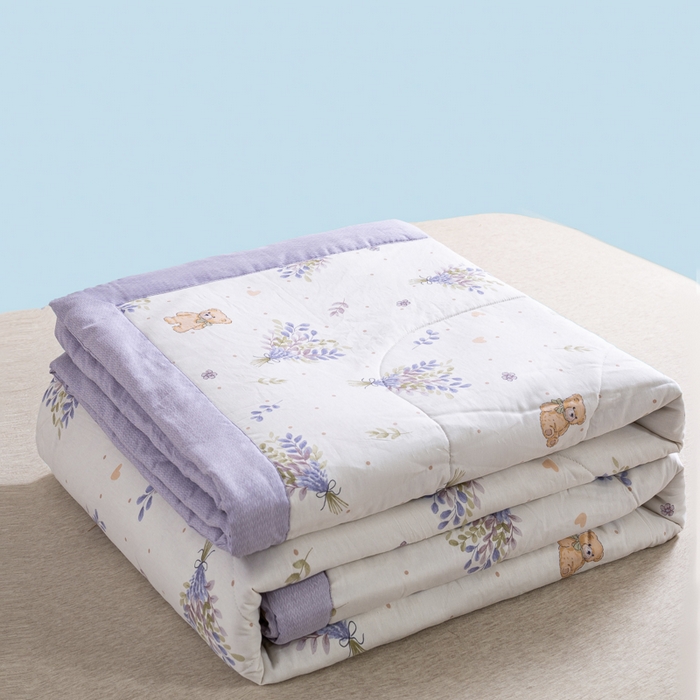 91家纺网 家纺一手货源 找家纺 憨豆家纺 2025新款双面全棉夏被可机洗小清新纯棉夏被薄被芯空调被子夏凉被 罗曼蒂克