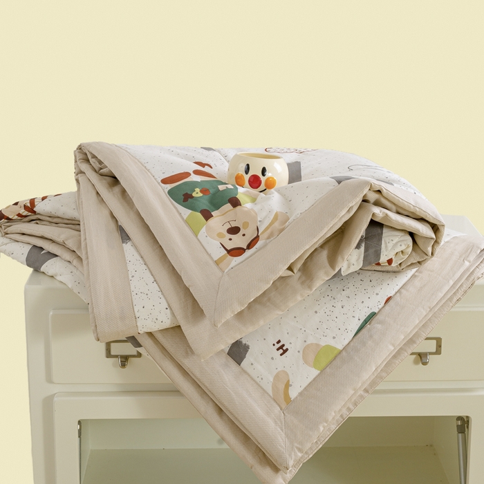 91家纺网 家纺一手货源 找家纺 憨豆家纺 2025新款双面全棉夏被可机洗小清新纯棉夏被薄被芯空调被子夏凉被 蒙奇奇-米