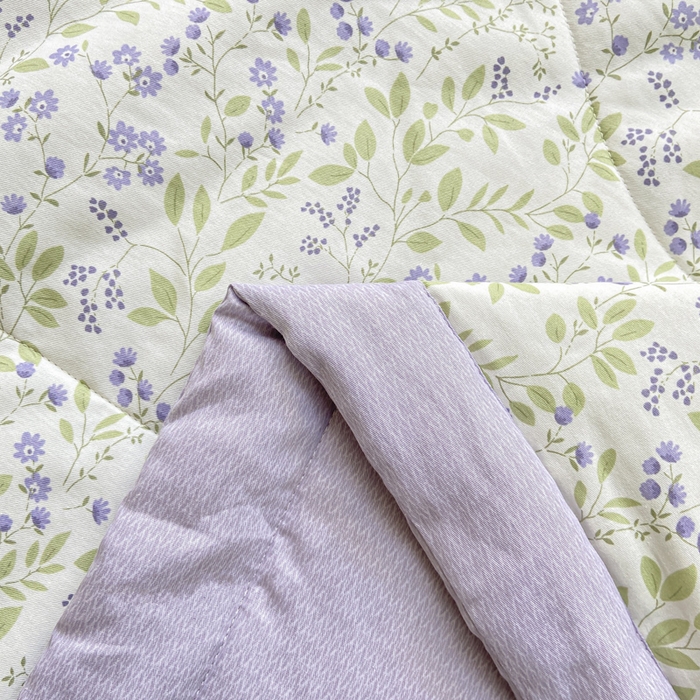 91家纺网 家纺一手货源 找家纺 憨豆家纺 2025新款双面全棉夏被可机洗小清新纯棉夏被薄被芯空调被子夏凉被 千野-紫