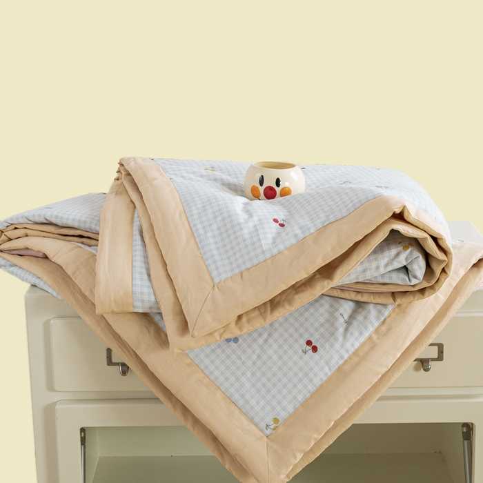 91家纺网 家纺一手货源 找家纺 憨豆家纺 2025新款双面全棉夏被可机洗小清新纯棉夏被薄被芯空调被子夏凉被 清甜蜜果