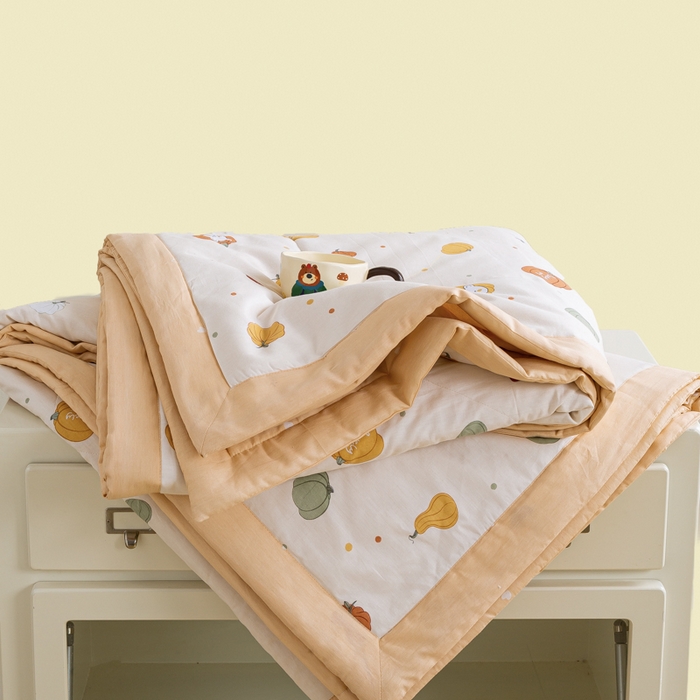 91家纺网 家纺一手货源 找家纺 憨豆家纺 2025新款双面全棉夏被可机洗小清新纯棉夏被薄被芯空调被子夏凉被 相思南国