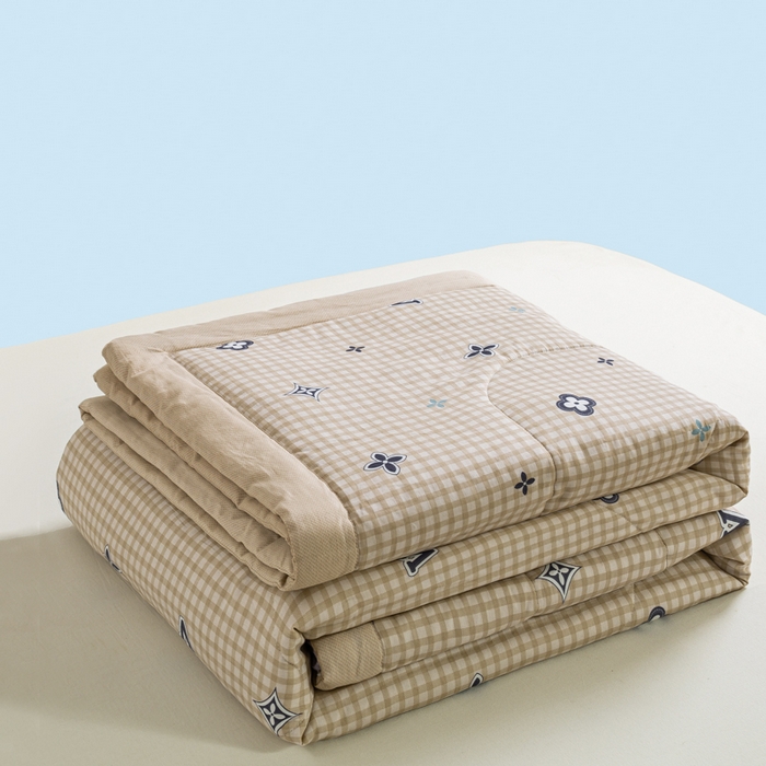 91家纺网 家纺一手货源 找家纺 憨豆家纺 2025新款双面全棉夏被可机洗小清新纯棉夏被薄被芯空调被子夏凉被 时光意境