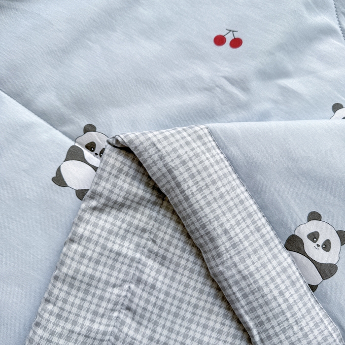 91家纺网 家纺一手货源 找家纺 憨豆家纺 2025新款双面全棉夏被可机洗小清新纯棉夏被薄被芯空调被子夏凉被 熊猫宝宝