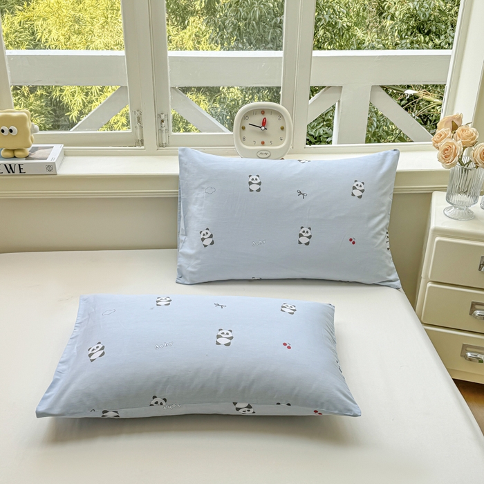 91家纺网 家纺一手货源 找家纺 憨豆家纺 2025新款双面全棉夏被可机洗小清新纯棉夏被薄被芯空调被子夏凉被 熊猫宝宝