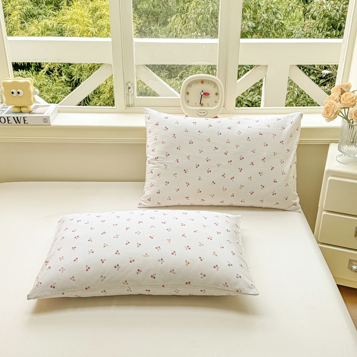 91家纺网 家纺一手货源 找家纺 憨豆家纺 2025新款双面全棉夏被可机洗小清新纯棉夏被薄被芯空调被子夏凉被 樱桃小果