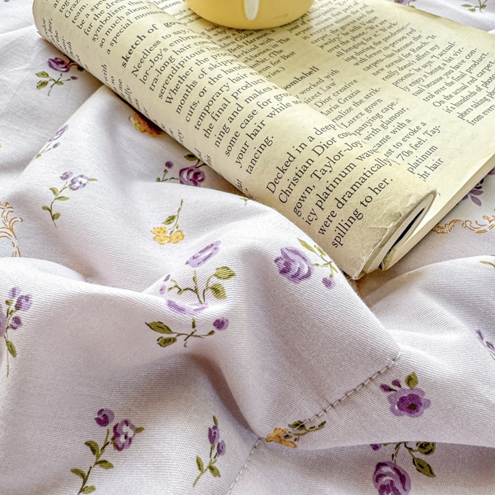 91家纺网 家纺一手货源 找家纺 憨豆家纺 2025新款双面全棉夏被可机洗小清新纯棉夏被薄被芯空调被子夏凉被 紫藤花语